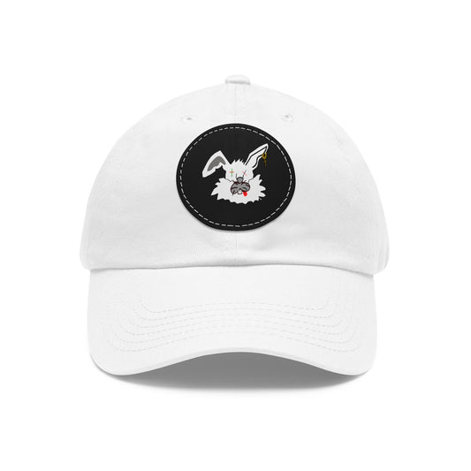 Wild Bunny Dad Hat with Leather Patch (Round)