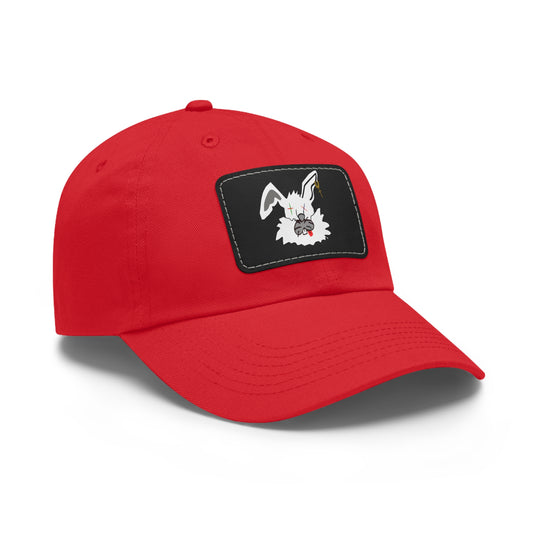 Wild Bunny Dad Hat with Leather Patch (Rectangle)